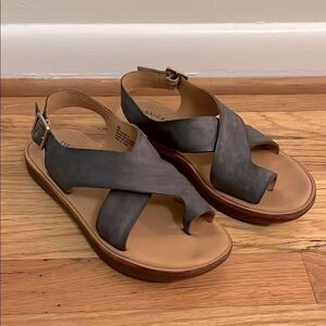 Kork-Ease blue Leather Sandals with Buckle size 8